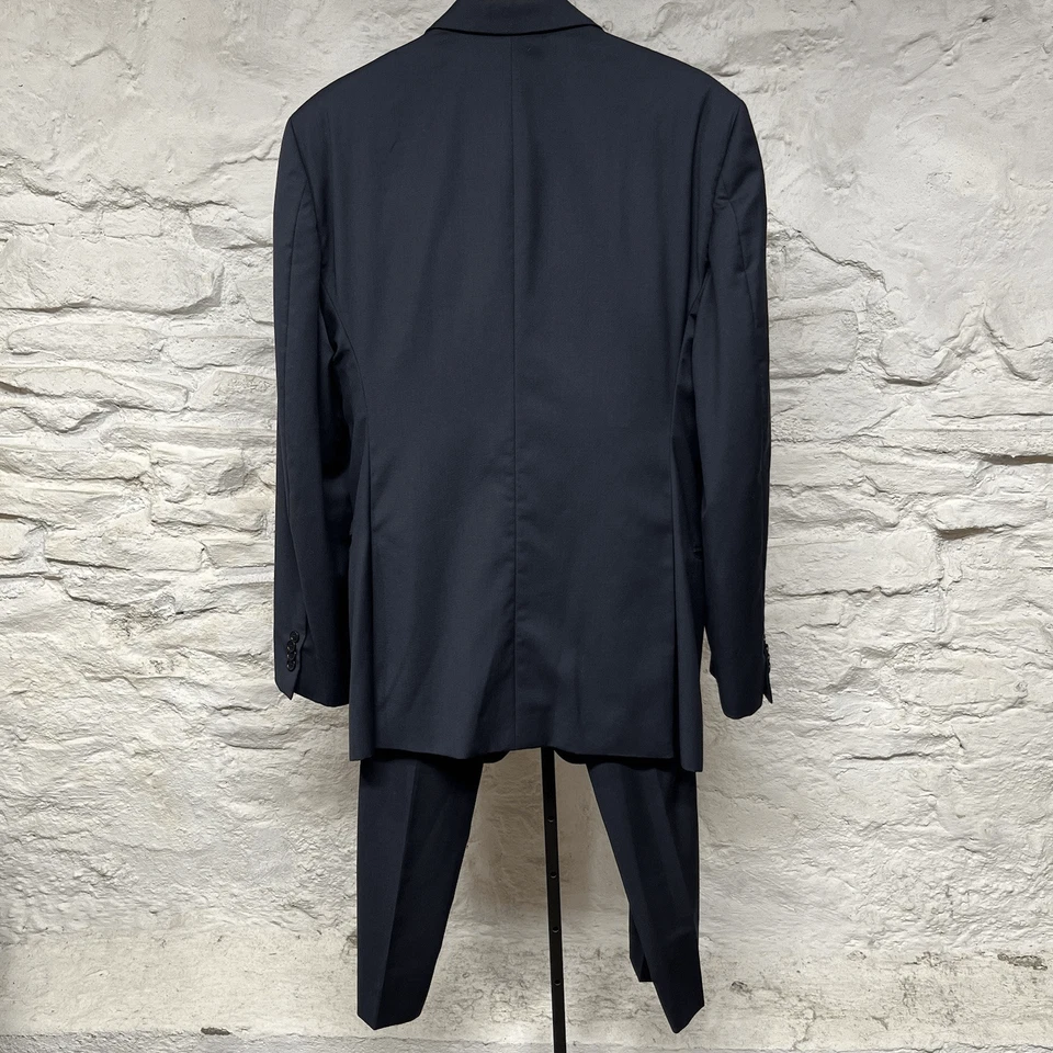 John Varvatos Suit Mens 42 Reg Blue Blazer Jacket Pants Wool 2 Piece - Image 2 of 4