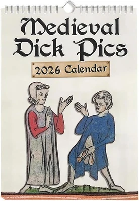 PDDENALITY 2026 Calendar UK, Medieval Pics Wall 2026 UK 2026 One size