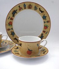 Dibbern 2 x 3 tlg. Gedecke Kaffeetasse /Teetasse +Kuchenteller bäuerliche Motive