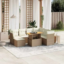 Garden Sofa Set Beige