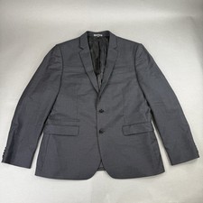 Express Photographer Blazer Jacket 42 Men Gray Fitted Single Vent Coat Used 96