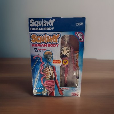 SmartLab Toys Squishy Human Body with 21 Removable Body Parts with Anatomy Book