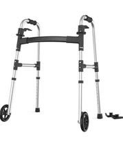 Loyoda Walkers for Seniors, FSA/HSA Eligible Folding Walker with Ski Glides 5'' 