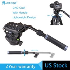 Video Fluid Head Drag Pan Head Panoramic Tripod Head for Canon Nikon Sony DSLR