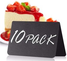 10 Pack Mini Chalkboard Table Tent Signs 4x3 Reusable Food Labels for Bu