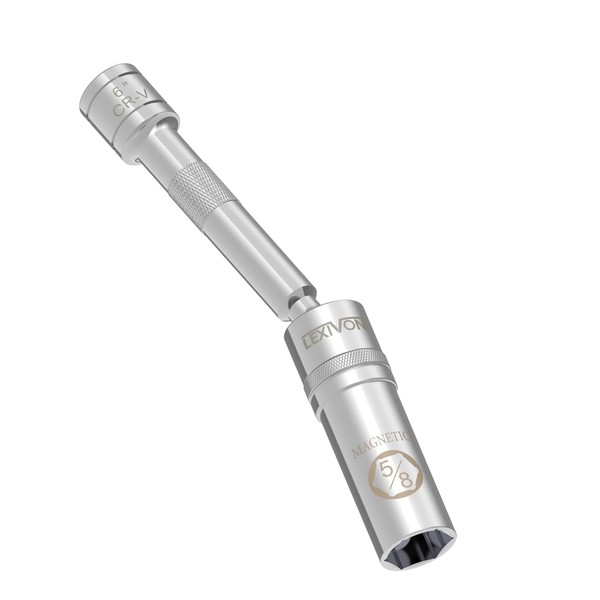 ZüNdkerzenschlüSsel Auto Motorrad 16Mm 15Cm Cr-V-Stahl Magnetisch Schwenkbar-image