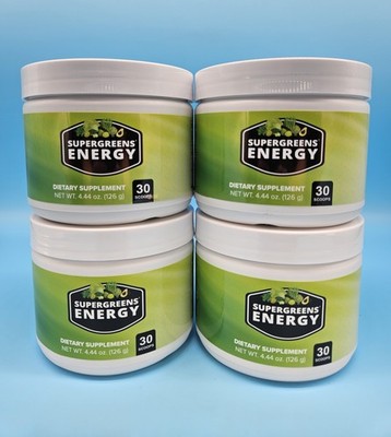 Supergreens ENERGY Supplement Powder (4 Pack) USA Made Clare Nutrition EXP 9-25