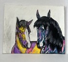 Colorful Modern Horse Portrait Acrylic Painting 20x16