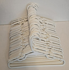 Kids Children Baby Toddler 12 inch - White Plastic Hangers Lot Of 41