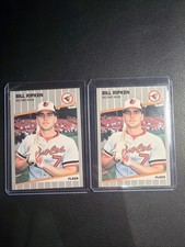 1989 Fleer Baseball Pair Of Bill Ripken Black Scribble on Bat Knob Card  #616 2x