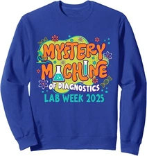 Mystery Machine Of Diagnostics Lab Week 2025 Med Lab Unisex Crewneck Sweatshirt