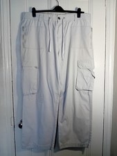 Mens Airwalk Cotton Grey Cargo Trousers Pants Relaxed Fit Size XXL 