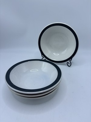 4 x Poole Keramik ''Kohle'' Müslischalen