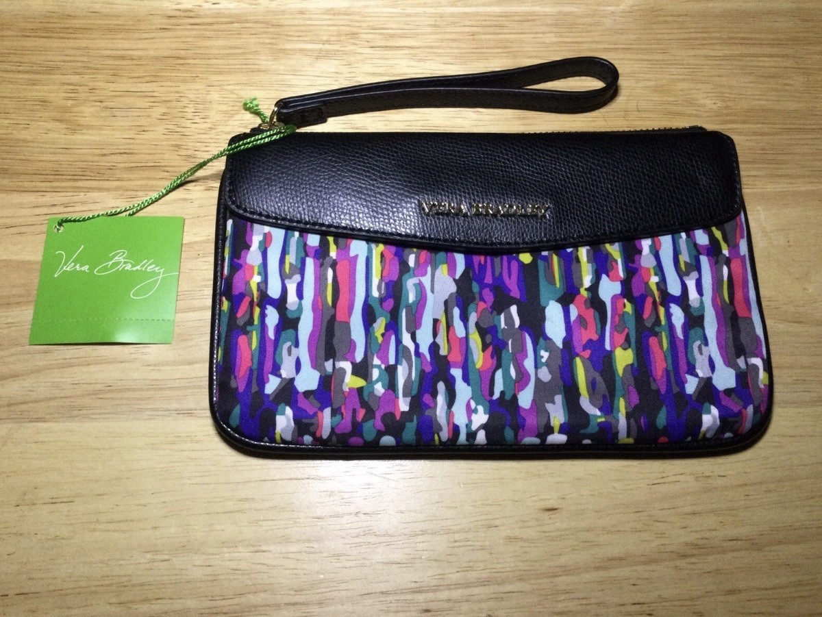 NUEVO CON ETIQUETAS Vera Bradley Bolso sin asas Sobre Muñequera Pinceladas de acuarela (al por menor $58)