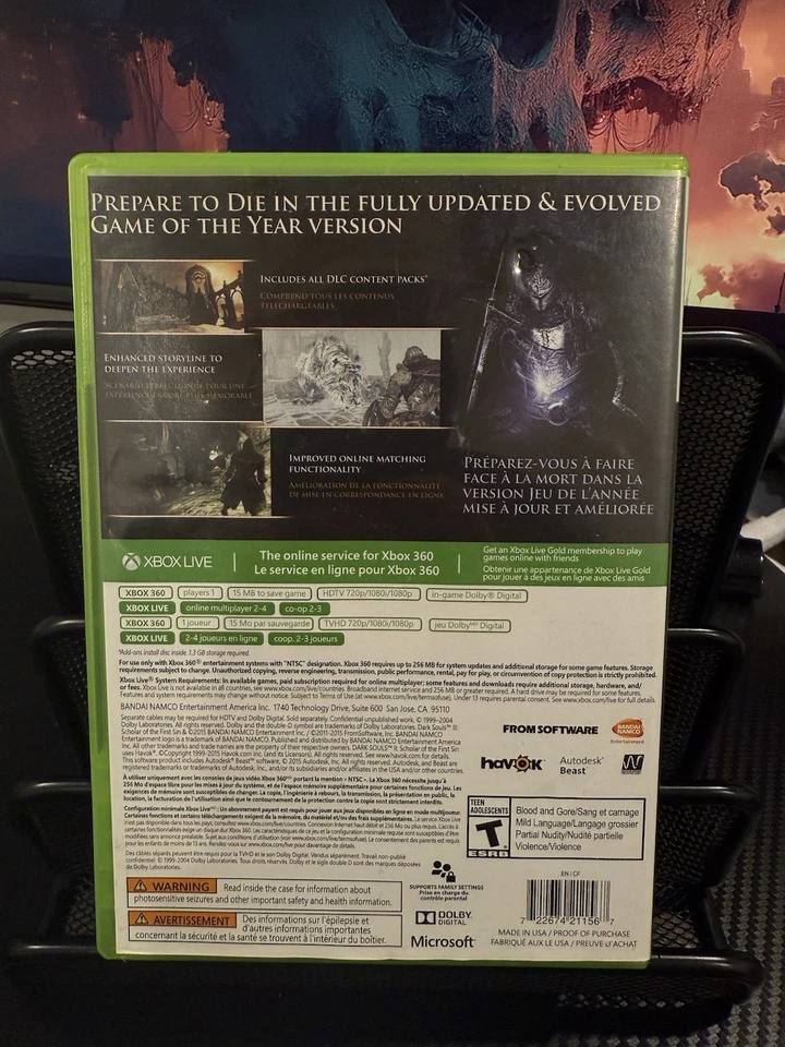 Dark Souls II Scholar of the First Sin Xbox 360 2-Disc Complete CIB Tested Works - Image 2 of 4