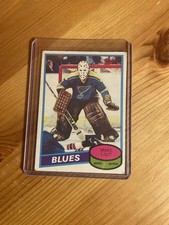 1980-81 O-Pee-Chee Hockey Mike Liut Rookie Card #31 RC St Louis Blues. rookie card picture
