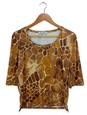 DIETER HEUPEL Schlupf-Bluse Damen Bluse Gr. DE 40 braun-creme-hellorange