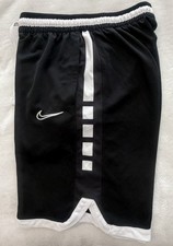Nike Elite Men’s SMALL Dri Fit Black White Side Stripes Basketball Shorts Sport