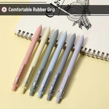 Mr. Pen Retractable Gel Pens 6 Pack - 0.5mm Black Ink, Morandi Barrels