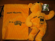 Mark McGwire Home Run 200 Bear Beanie Baby Salvino Bammers 6-10-92 Milwaukee 25