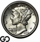 1935 Mercury Dime, Solid Gem BU++, Full Split Bands