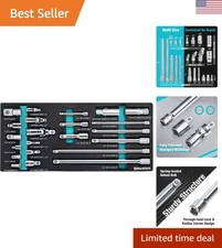 Professional 22-Piece Socket Accessory Set with Universal Joints & Extensions