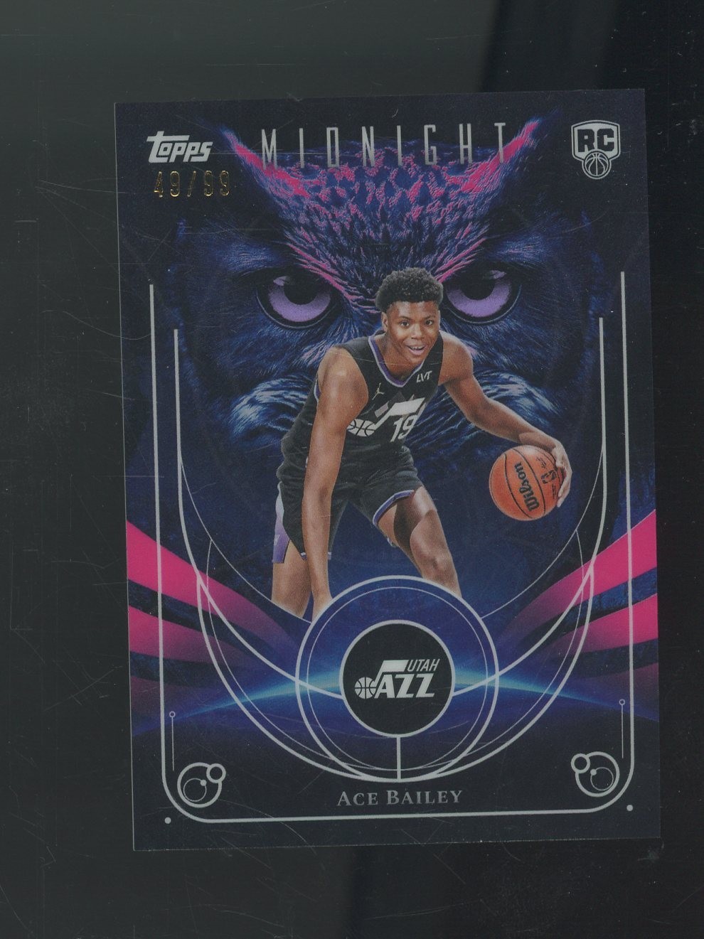 2025-26 Topps Midnight Night Owls Ace Bailey Utah Jazz RC Rookie 49/99