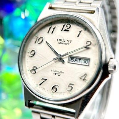 ORIENT OrientSwimmer Quartz Wristwatch DayDate Waterproof Arabic Numerals