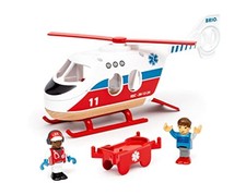 Brio Ambulance Helicopter 4-Piece Set 36022, Ages 3 . Toy, Wooden Toy, Scene 