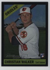 2015 Heritage High Number Chrome Black Refractor 8/66 Christian Walker #501 1jc1
