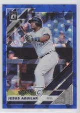 2019 Panini Donruss Optic Blue Cracked Ice Prizm 2/7 Jesus Aguilar #166 0j4n
