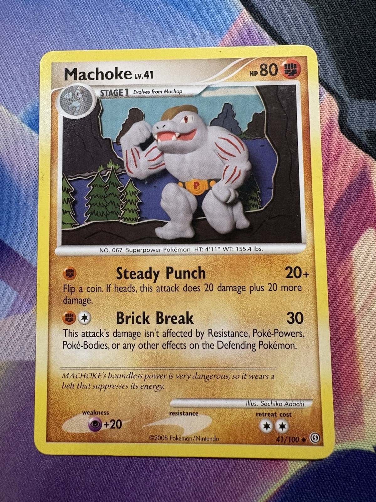 💥 Machoke Pokemon TCG 2008 (Stormfront) Non Holo Vintage Card # 41/100