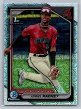 2024 Bowman Chrome Adriel Radney #BCP-191 Mega Box Mojo Refractor Diamondbacks