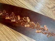 VTG Handmade Tooled Wide Leather Steampunk Corset Renaissance Belt 41  XL