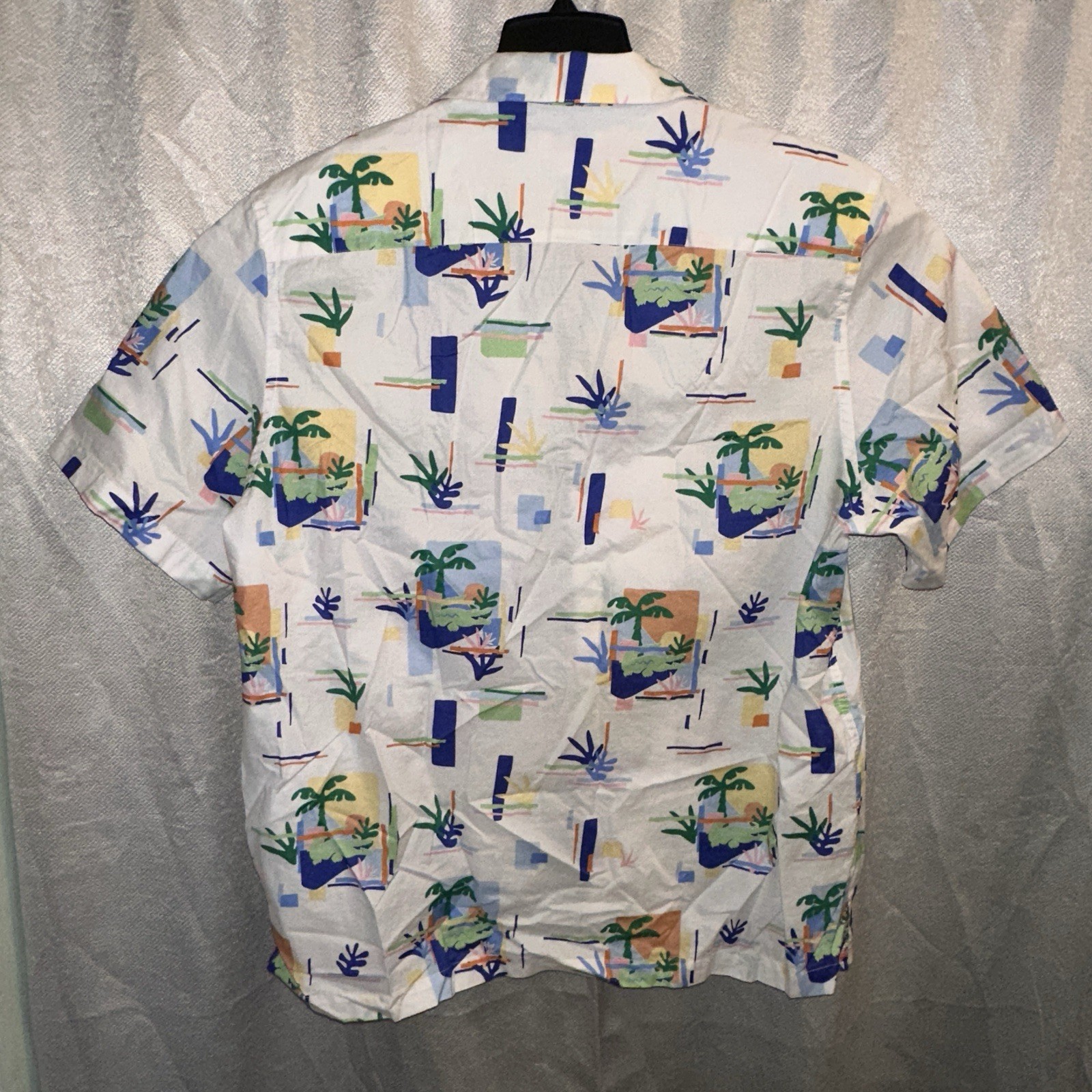 Lacoste Mens Short Sleeve All Over Summer Print Button Down Woven Shirt XL NWT thumbnail 2