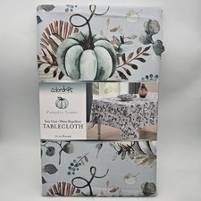 Colordrift 70" Round Pumpkin Scatter Fall Autumn Tablecloth Thanksgiving