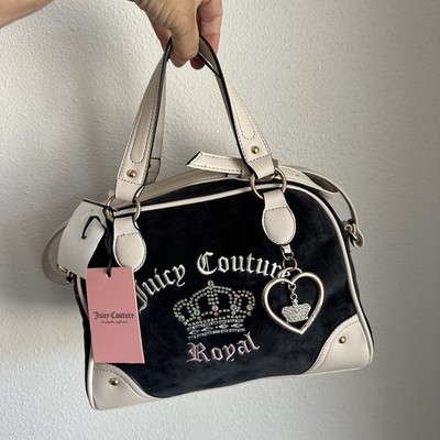 JUICY COUTURE Bag Juicy Kingdom Bowler Satchel - Black Cream | eBay