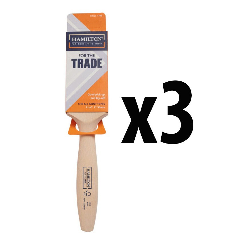 Hamilton For The Trade Fine Tip Flat Brush 2" - Image 9