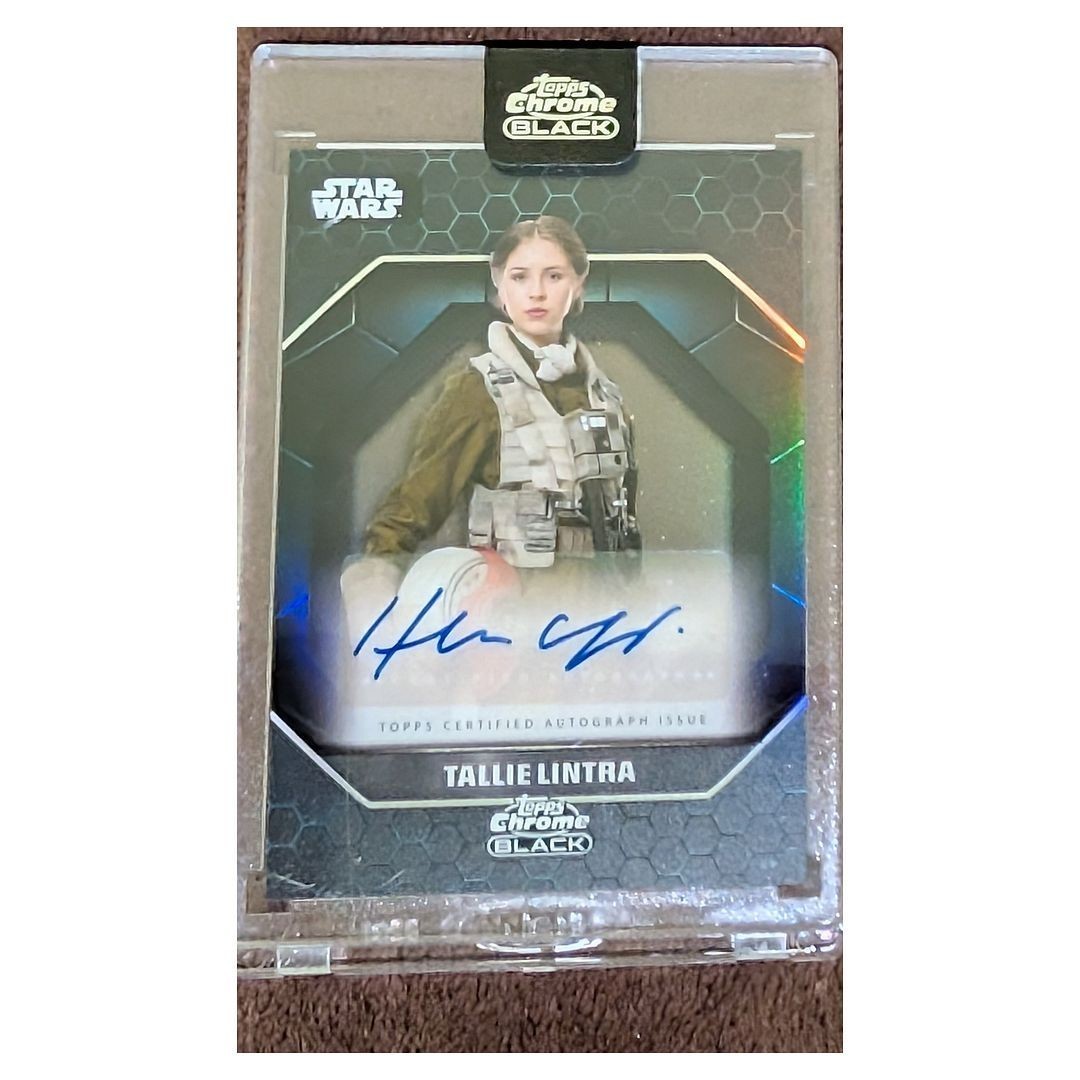 2024 TOPPS CHROME BLACK STAR WARS AUTO HERMIONE CORFIELD TALLIE LINTRA