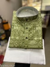 Men s Traditional Kurta Designer kurta set for men Mens Printed Kurta Pajama