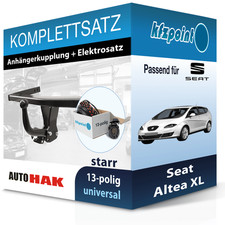 Für Seat Altea XL 09- AUTO HAK Anhängerkupplung starr + 13polig E-Satz neu