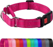 M, Hotpink, Escape Proof No Pull, Martingale Collar for Dogs