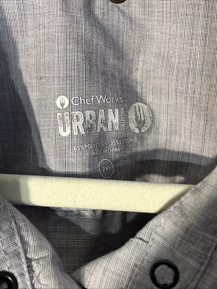 chef works shirt 2xl Lavender Snaps - Image 4 of 4