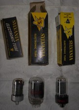 Lot of 3 Vintage Sylvania Radio / Television Tubes