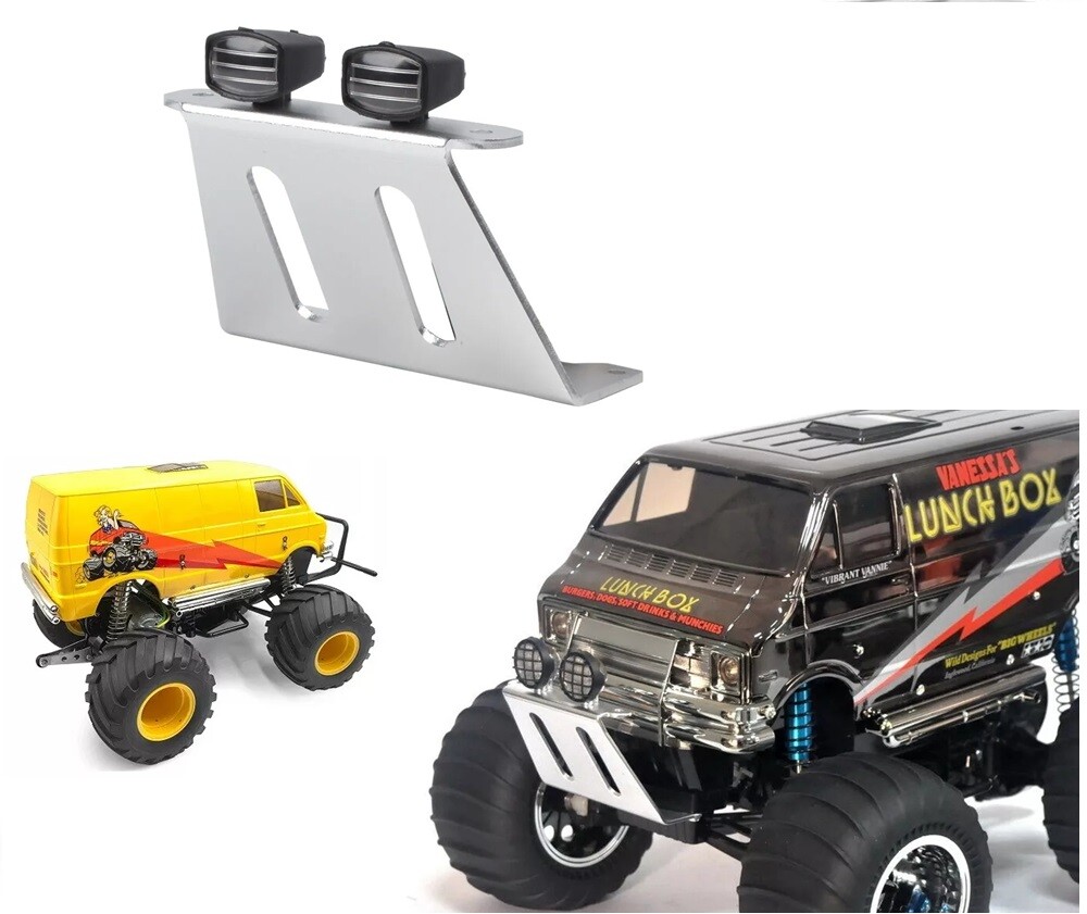 Metal Front Skid Bumper w/Lighting For Tamiya CW-01 Lunch