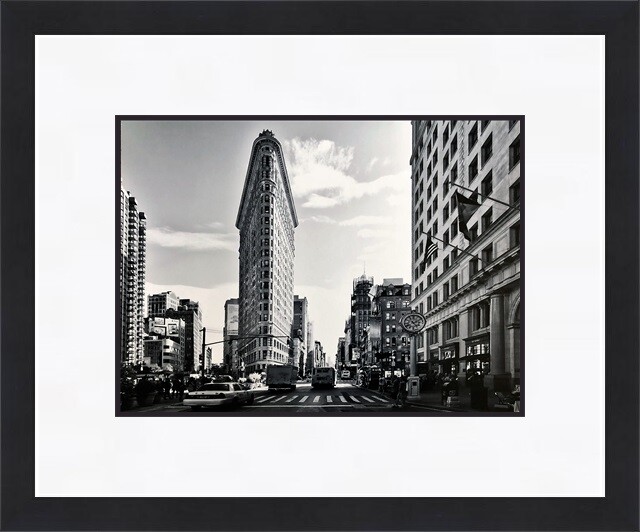 Flat Iron Building Print Custom Gallery Framed-image