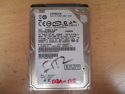 Hitachi 250GB SATA 2.5 Laptop Festplatte HDD HTS545025B9A300 (8b)