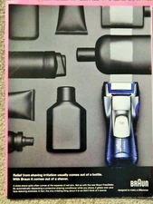 BRAUN SHAVER / EVAN WILLIAMS BOURBON VTG 2000 AD, RARE SOUGHT EPHEMERA