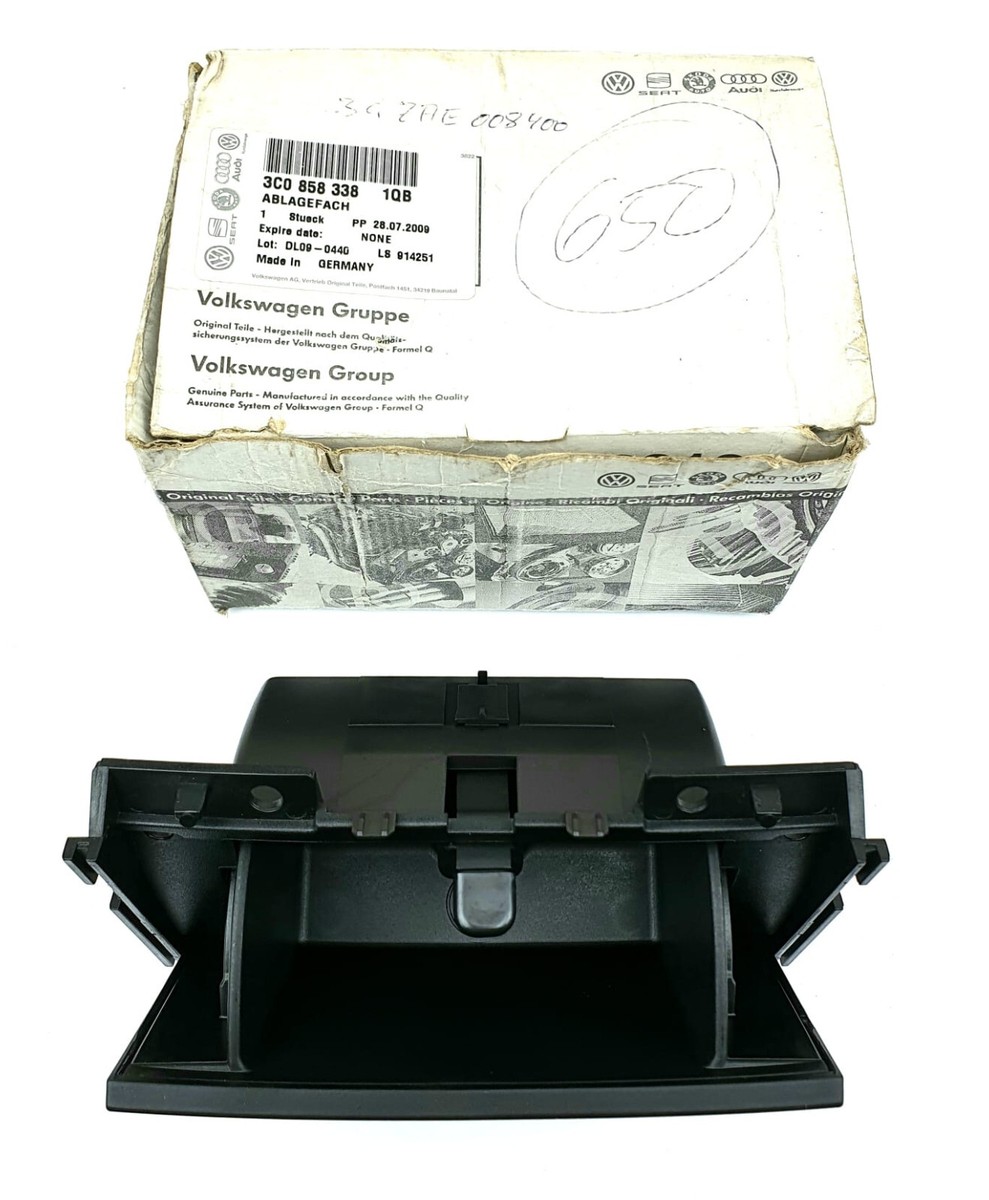Original Volkswagen 3C0858338 1QB Storage With Lid Rear Black VW