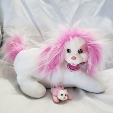 Puppy Surprise Dog Plush Stuffed Toy White Pink One Pink Puppy 10 Inch 2017